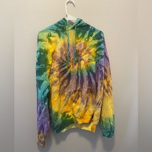 Spiral Tie Die Hoodie Vintage Wash Size XL